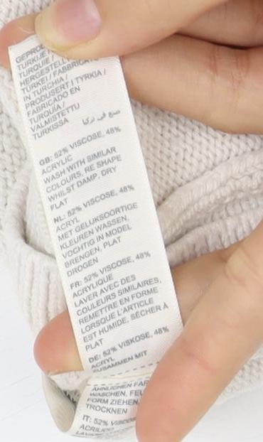 Fat Face Women's Ivory Crew Neck Jumper L