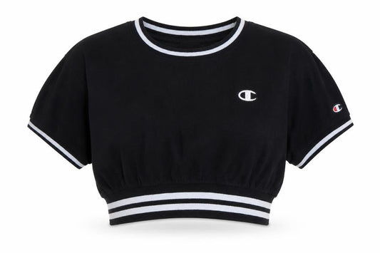 Womens UK Size L Champion Black Cotton Blend T-Shirt