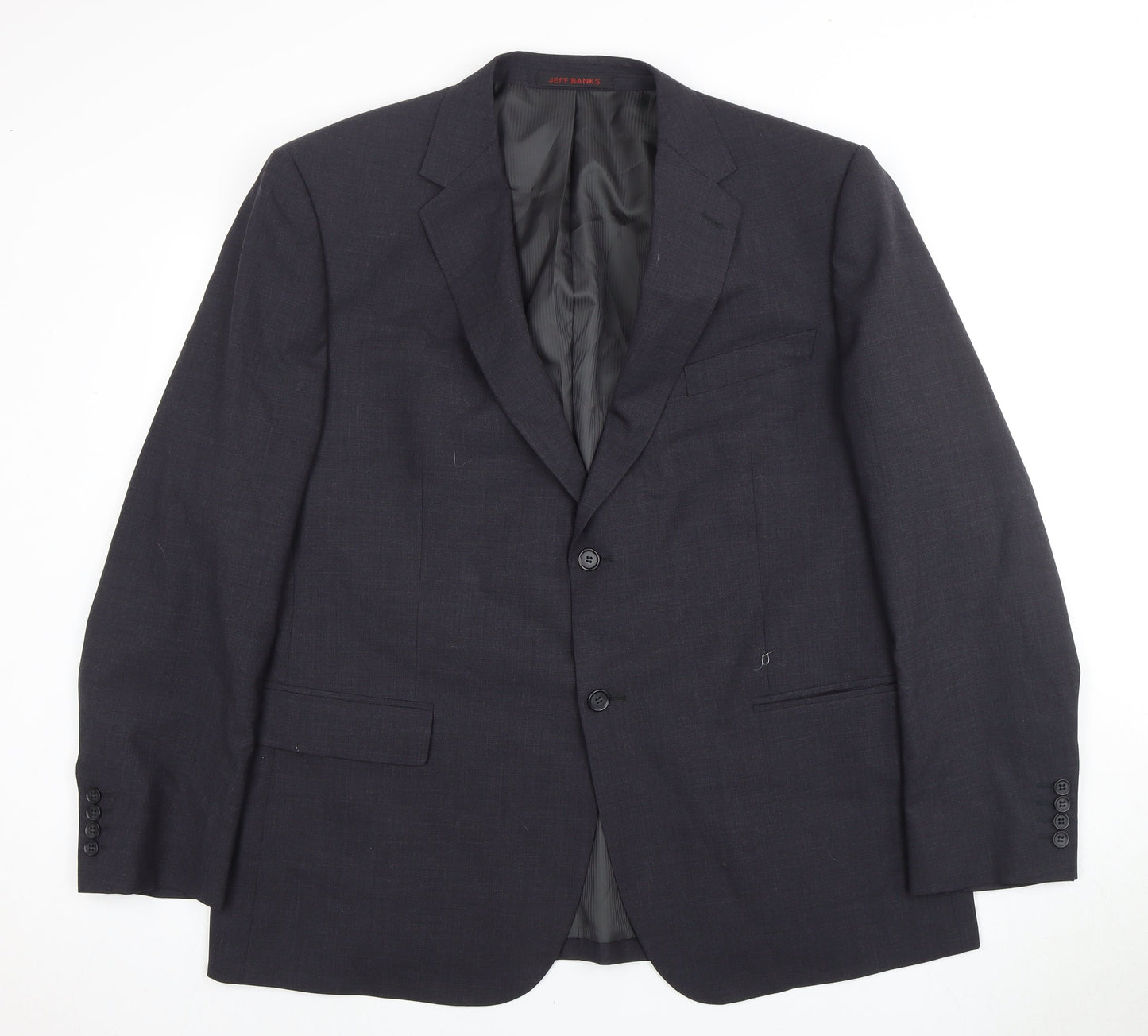 Jeff Banks Men's Grey Blazer, 48 Regular Fit