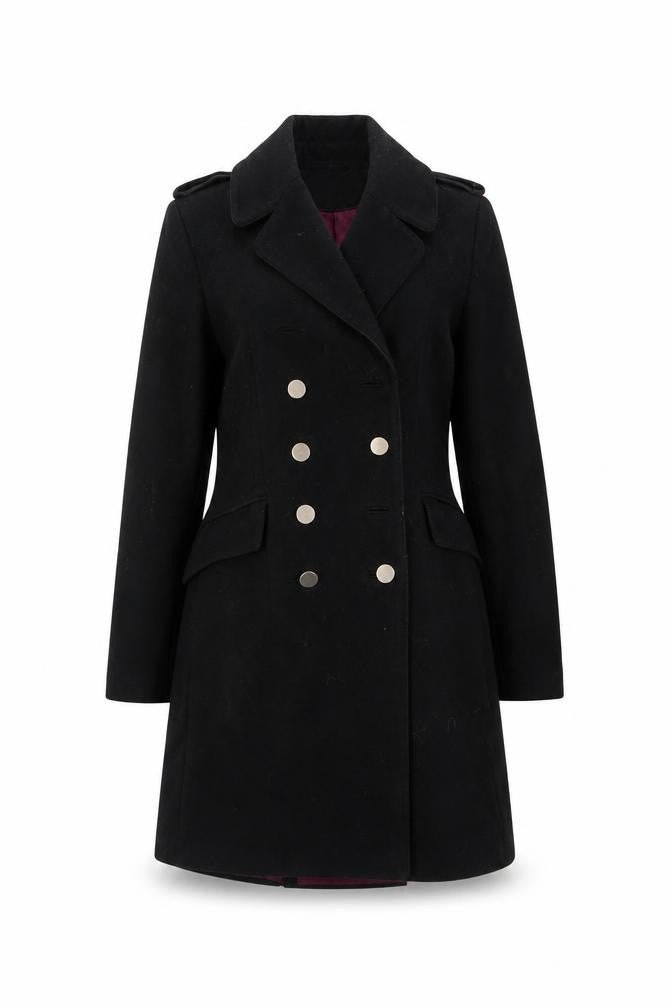 H&M Women's Black Pea Coat Size 8 – Classic Style