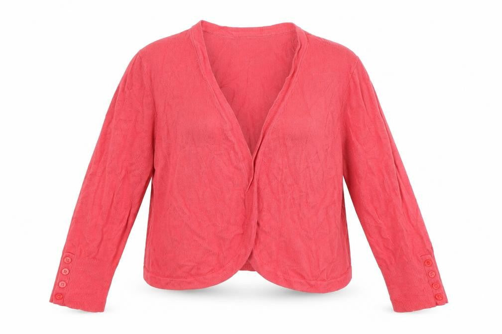 Front view of Collection Debenhams Women Red V-Neck Cardigan, size 14