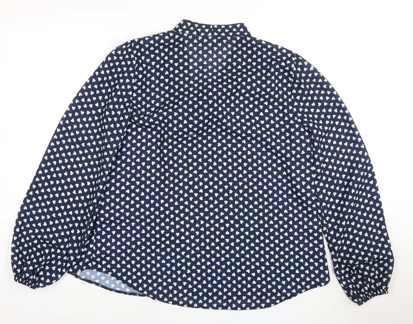 Dorothy Perkins Women's Blue Geometric Blouse Size 10