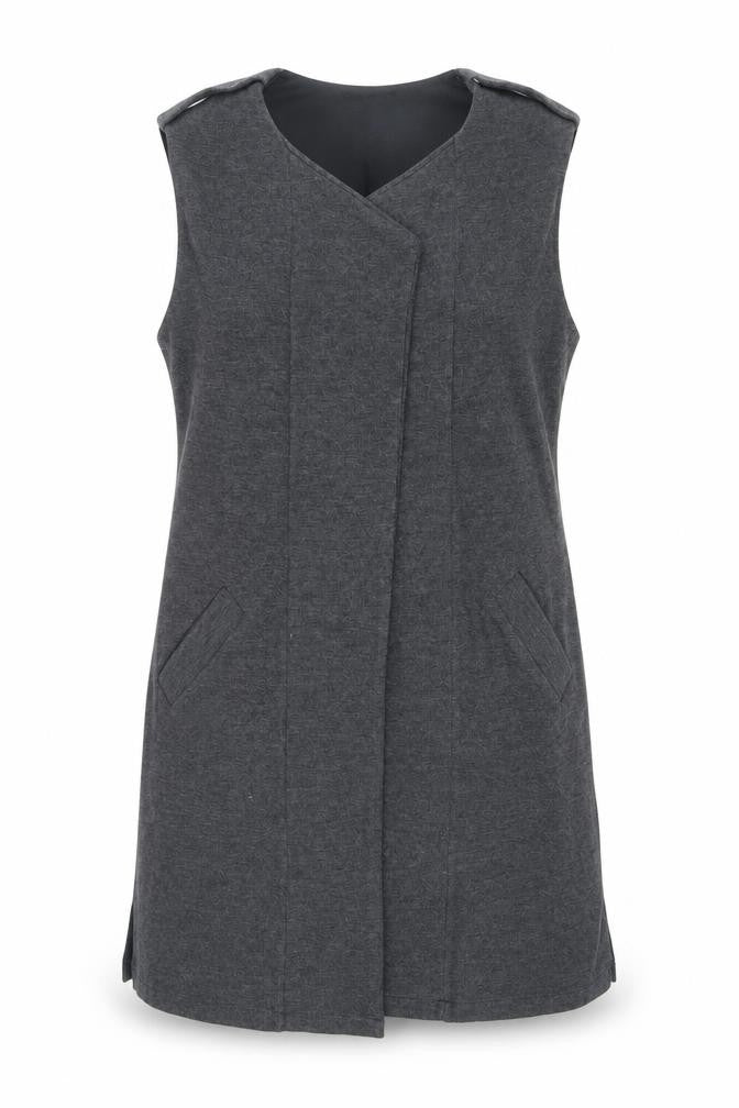 Marks and Spencer Women's Grey Open Front Vest, Size 16, Sleeveless