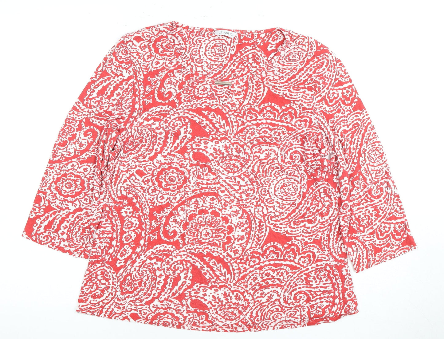 Marks and Spencer Women's Red Paisley Blouse Size 14