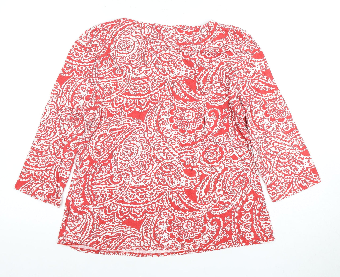 Marks and Spencer Women's Red Paisley Blouse Size 14