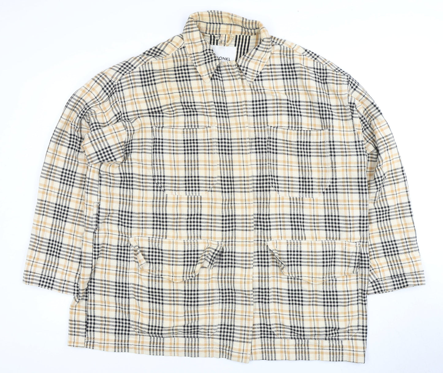 Monki Women's Multicoloured Check Button-Up L