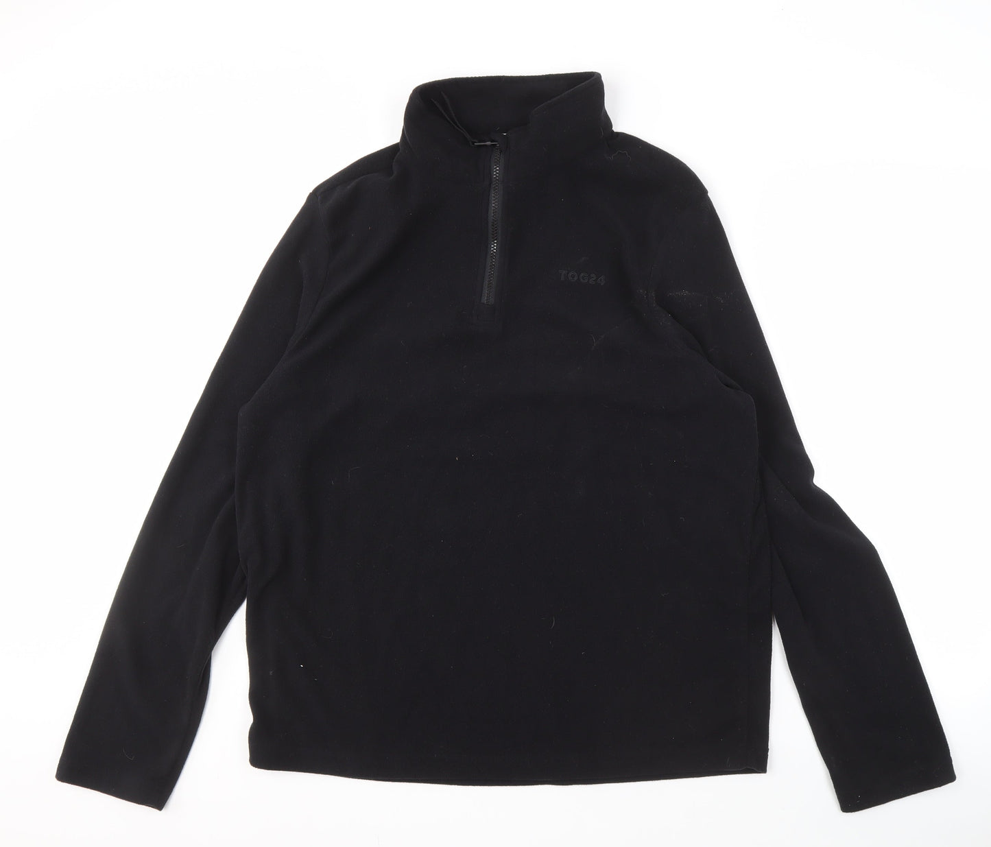 TOG24 Men's Black Fleece Pullover Sweatshirt L
