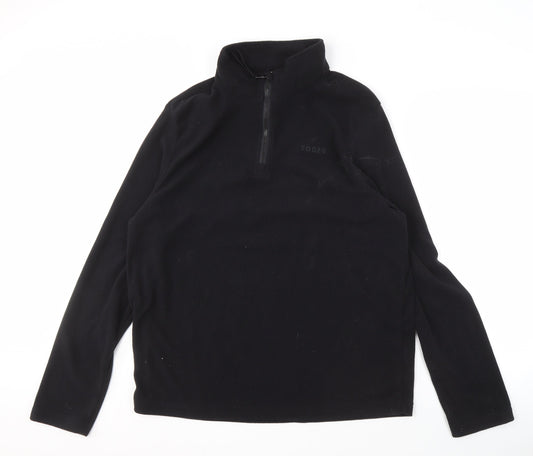 TOG24 Men's Black Fleece Pullover Sweatshirt L