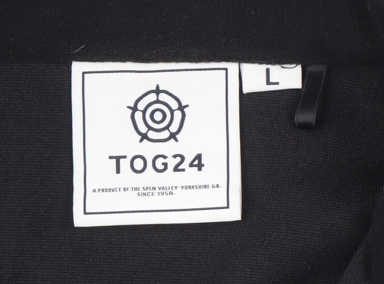 TOG24 Men's Black Fleece Pullover Sweatshirt L