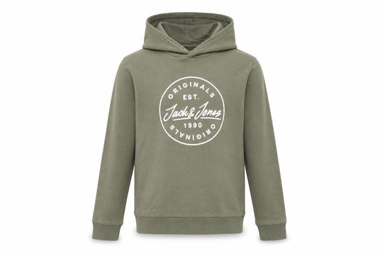Jack & Jones Boys Green Pullover Hoodie, Size 12 Years