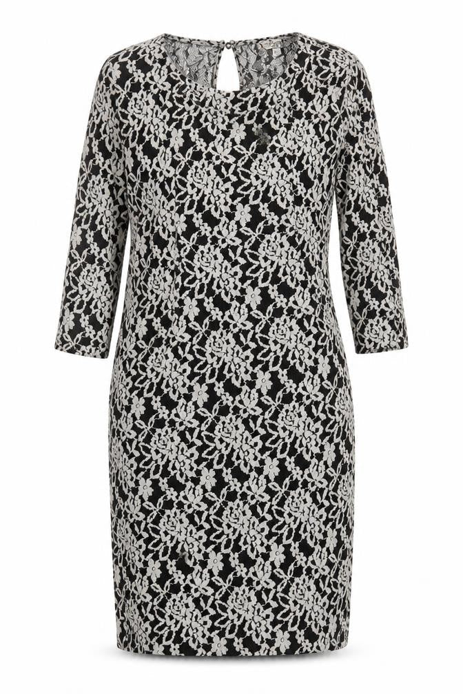 Joe Browns Women's Black Ivory Lace Sheath Dress Size 14