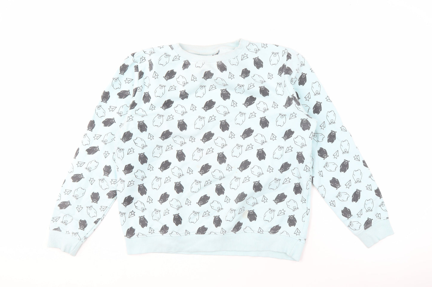 Bluebell + Bear Women’s Blue Animal Print Sweatshirt L