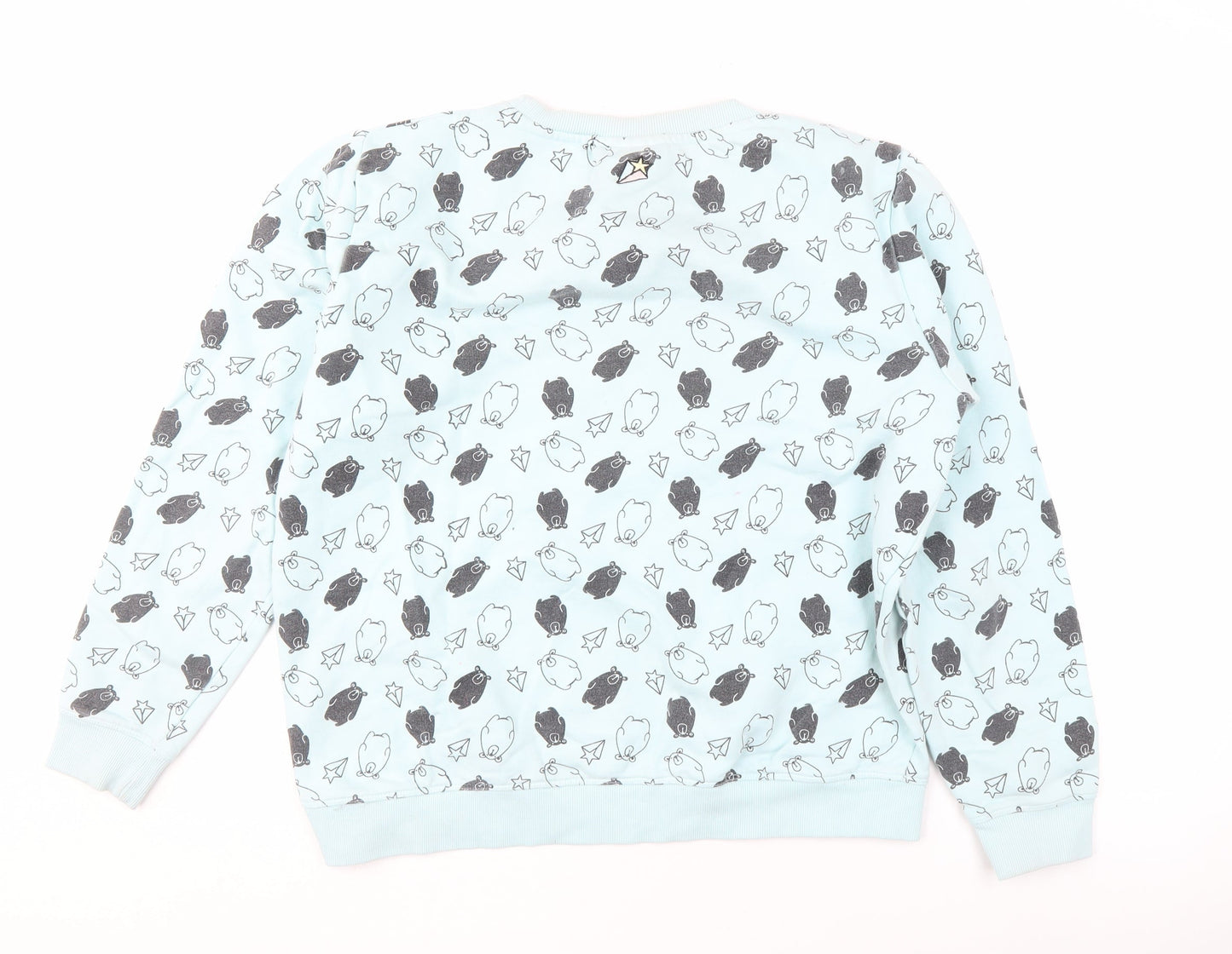Bluebell + Bear Women’s Blue Animal Print Sweatshirt L