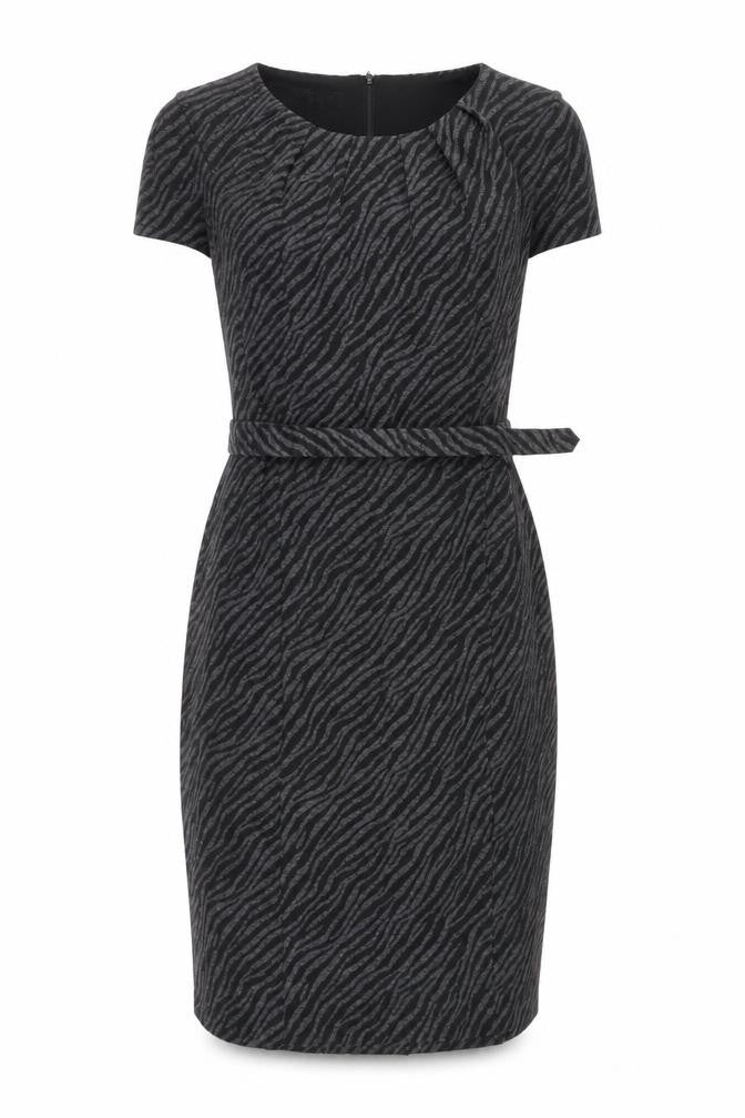 Laura Ashley Women's Black Animal Print Dress Size 12
