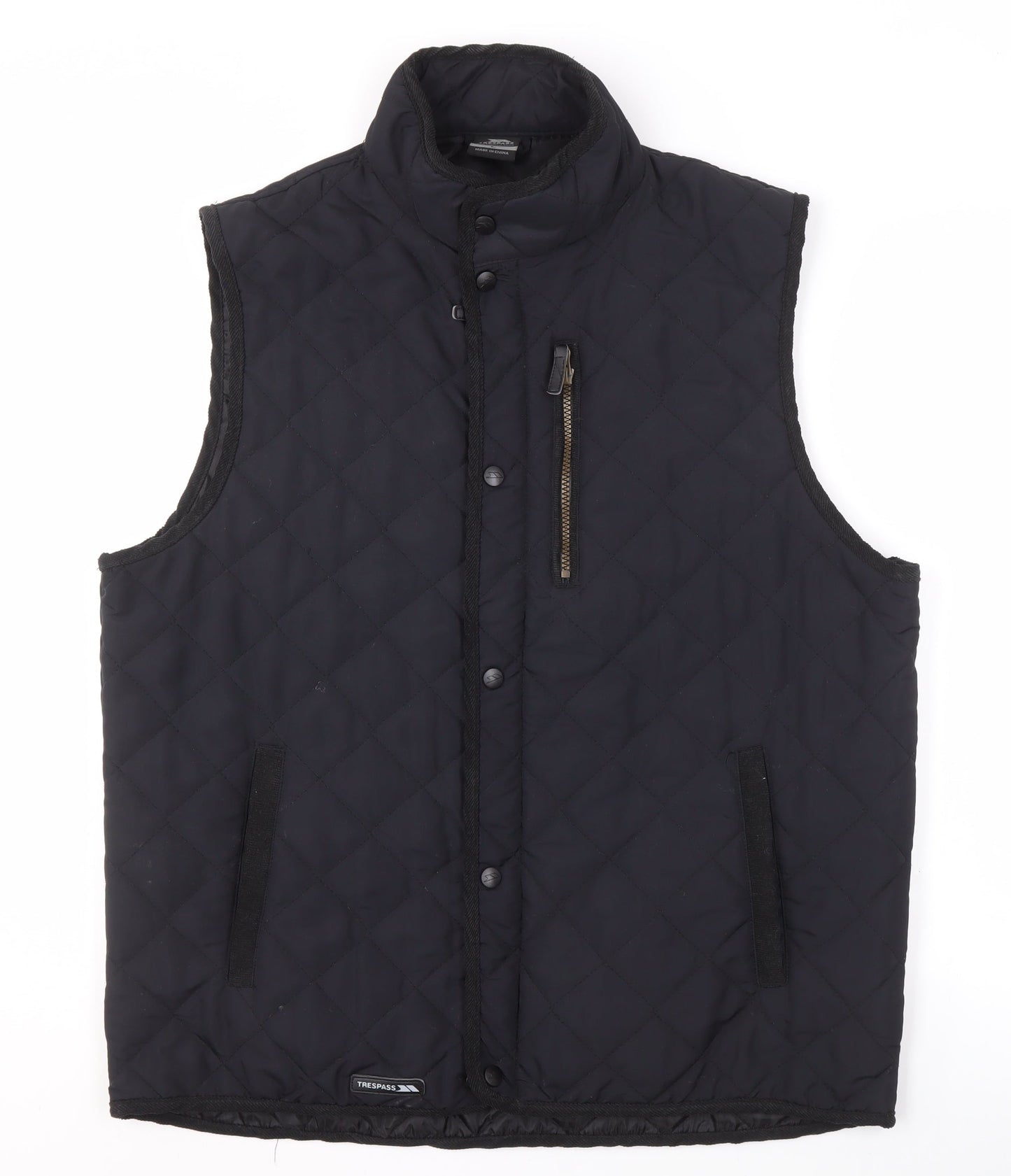Trespass Men's Black Quilted Waistcoat, Size L