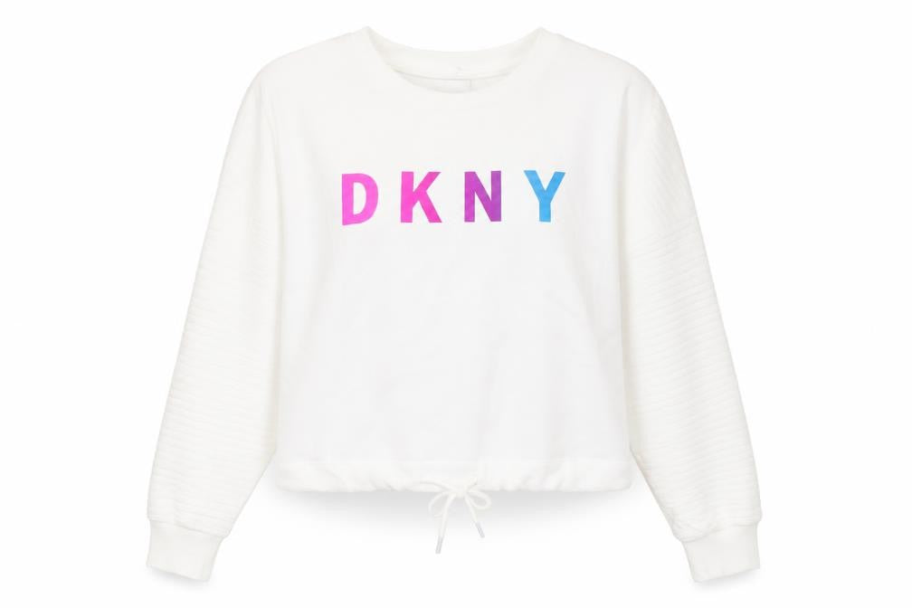 Womens UK 10  DKNY White Pullover Sweatshirt