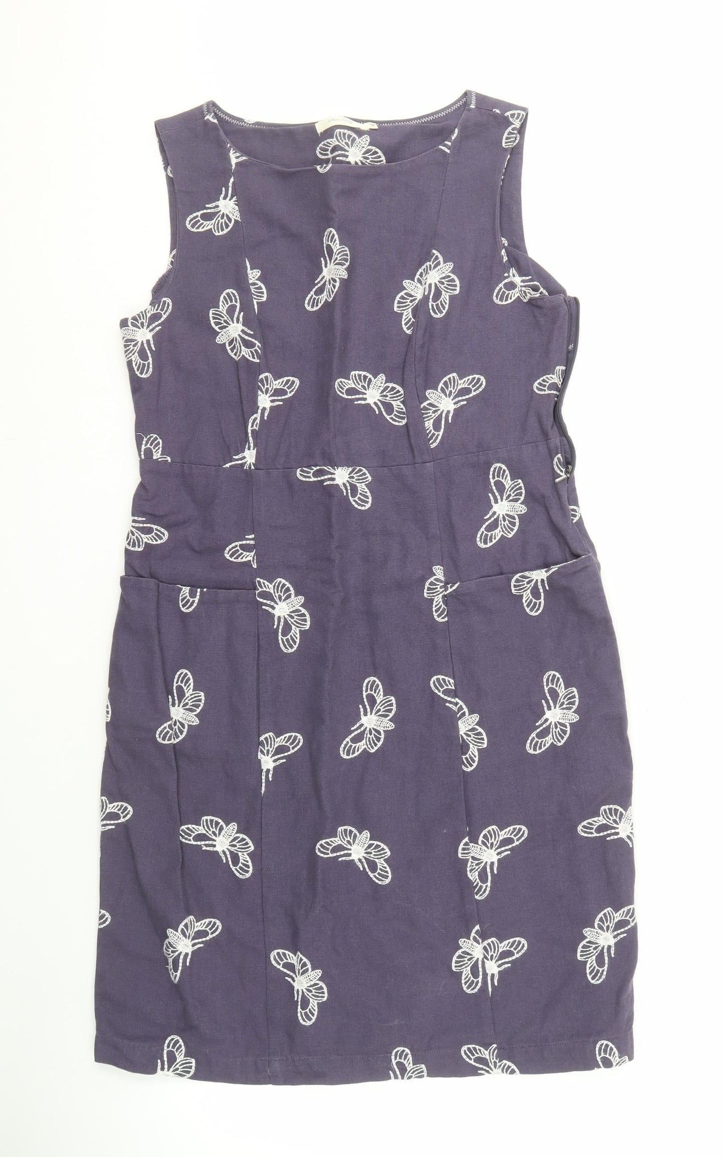 White Stuff Women's Purple Butterfly Shift Dress