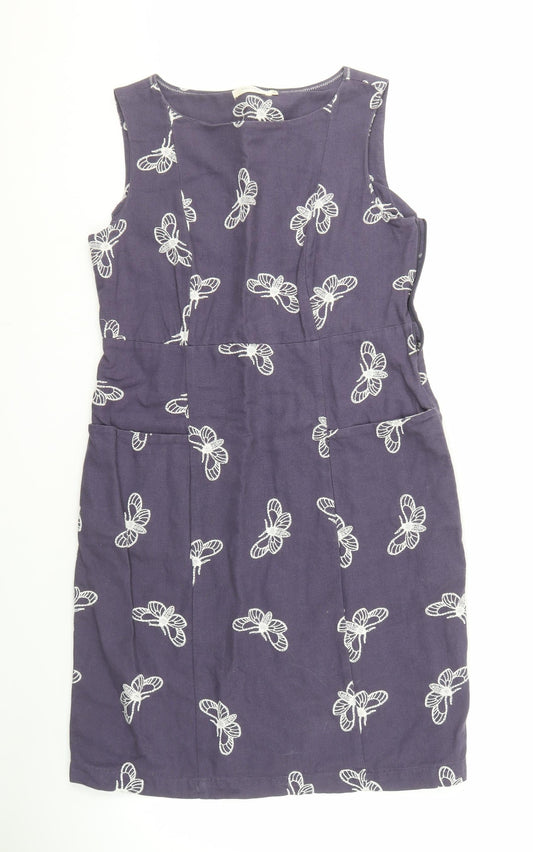 White Stuff Women's Purple Butterfly Shift Dress