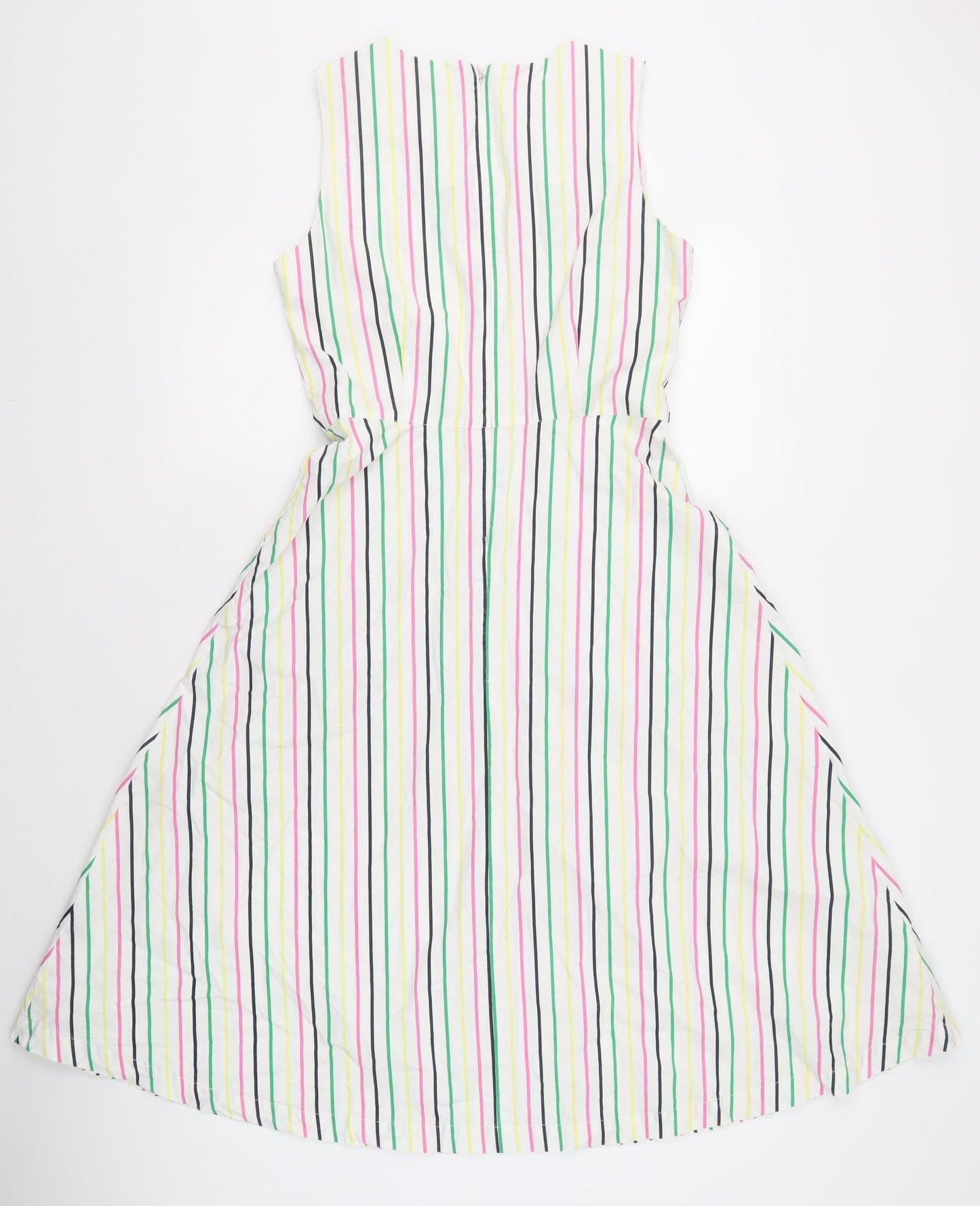 Crew Clothing Women's Multicoloured Striped Dress Size 8