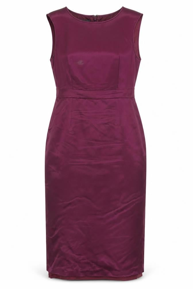 August Silk Women's Purple Formal Silk Dress, Size 8