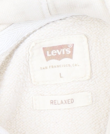 Levi's Men's Beige Hoodie, Size L, Relaxed Fit