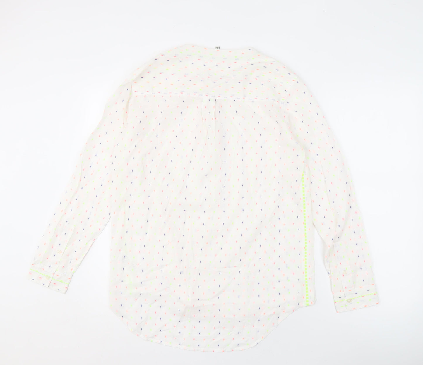 Joules Women's White Polka Dot Blouse Size UK 12