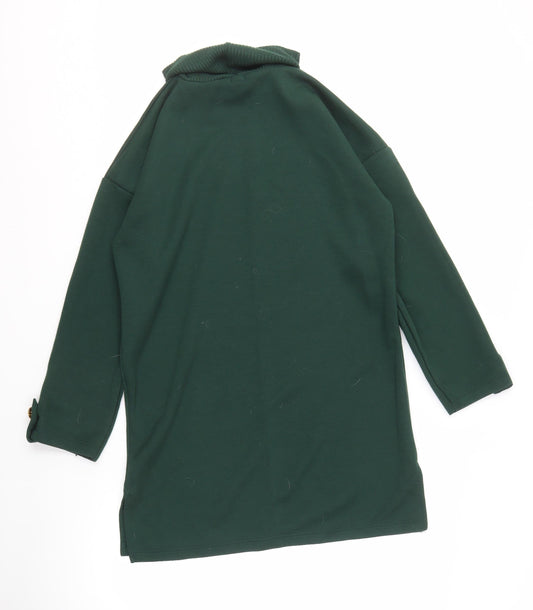 River Island Green Women's Roll Neck Sweatshirt Size 12