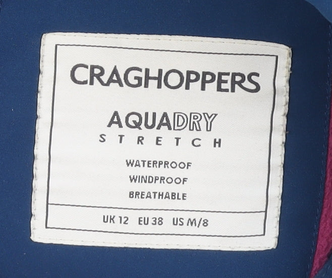 Craghoppers Women's Blue Waterproof Rain Coat Jacket Size 12