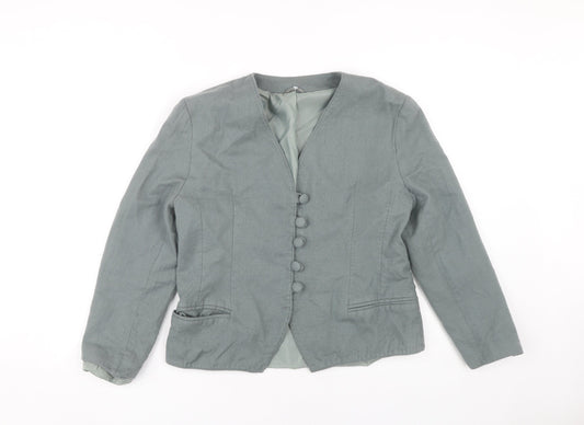 Lorraine Cheal Women’s Grey Wool Blazer Size 14