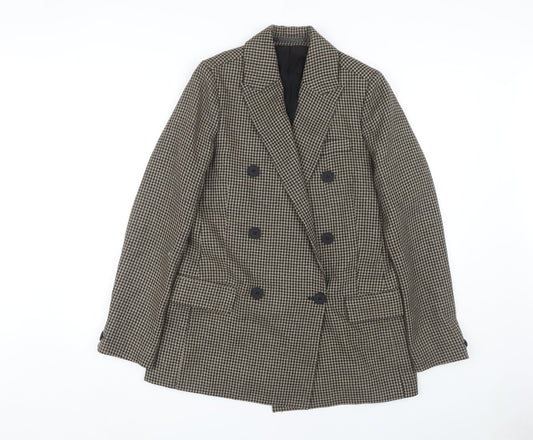 AllSaints Women's Brown Check Blazer, Size 8