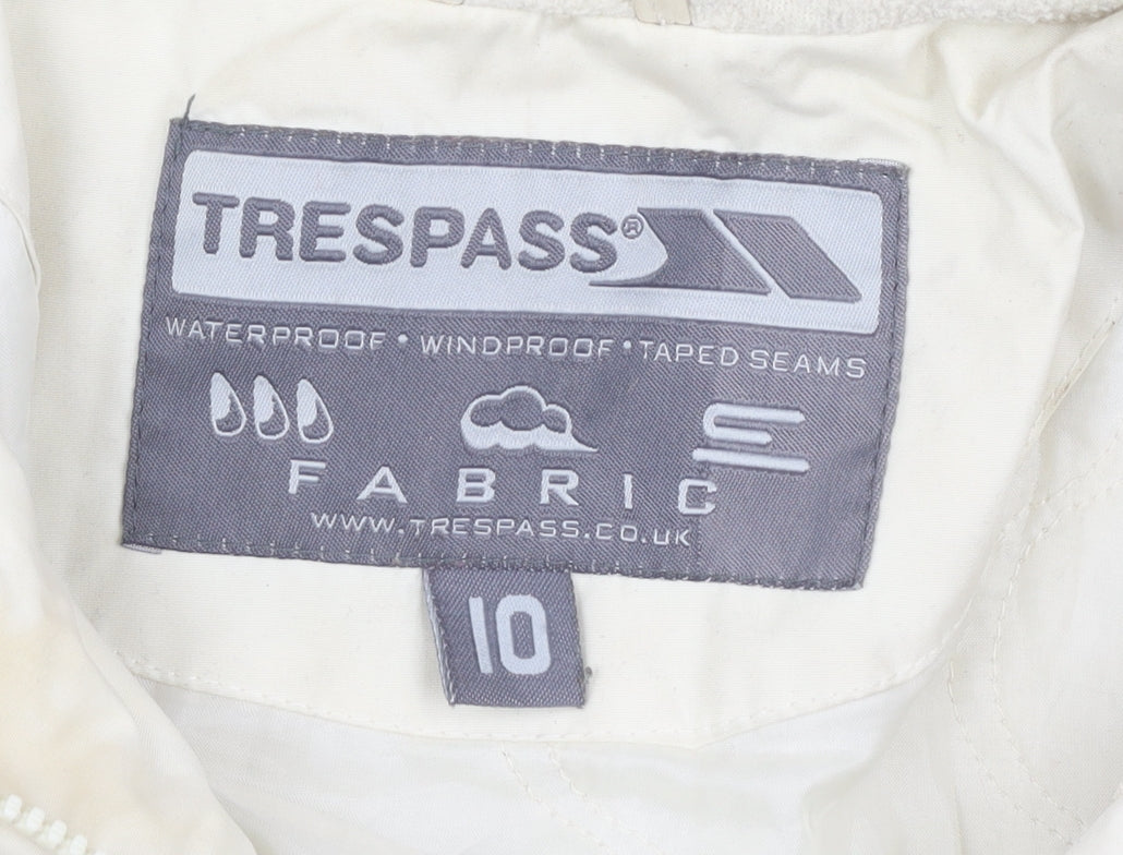 Trespass Women's Ivory Windbreaker Jacket Size 10