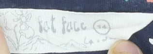 Fat Face Women's Blue Floral Tunic V-Neck Top Size 14