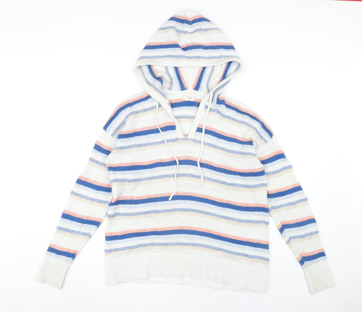 Fat Face Women's Multicoloured V-Neck Hoodie Size 16