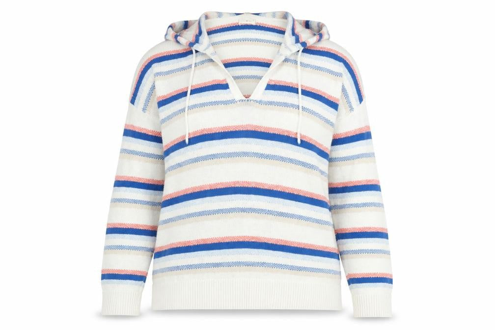 FatFace Women's Multicoloured V-Neck Hoodie Size 16