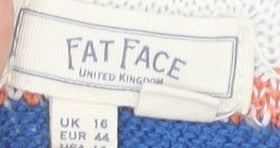 Fat Face Women's Multicoloured V-Neck Hoodie Size 16