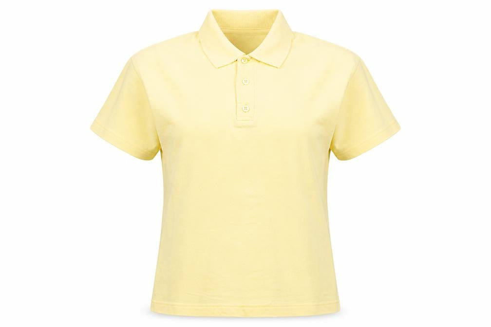 Womens UK Size S Laura Ashley Yellow 100% Cotton Polo