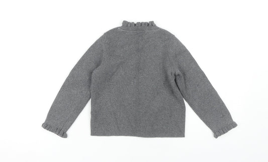 Gap Girls Grey Cotton Pullover Jumper, 4 Years