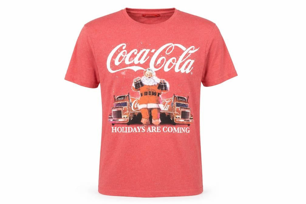 Mens UK Size M Coca-Cola Red  Cotton Blend T-Shirt