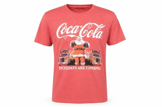 Mens UK Size M Coca-Cola Red  Cotton Blend T-Shirt