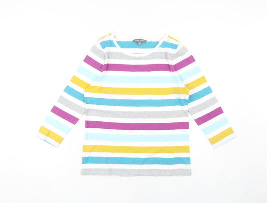 Laura Ashley Women's Multicolour Striped Pullover Jumper