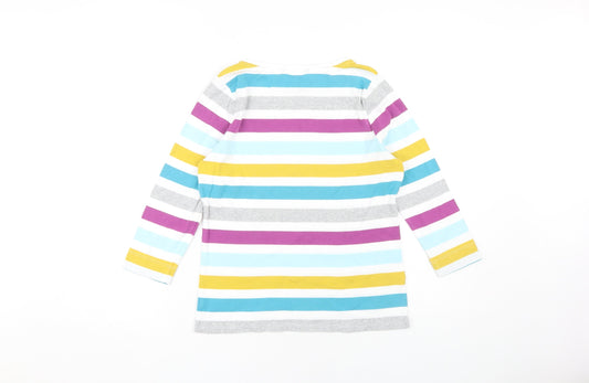 Laura Ashley Women's Multicolour Striped Pullover Jumper