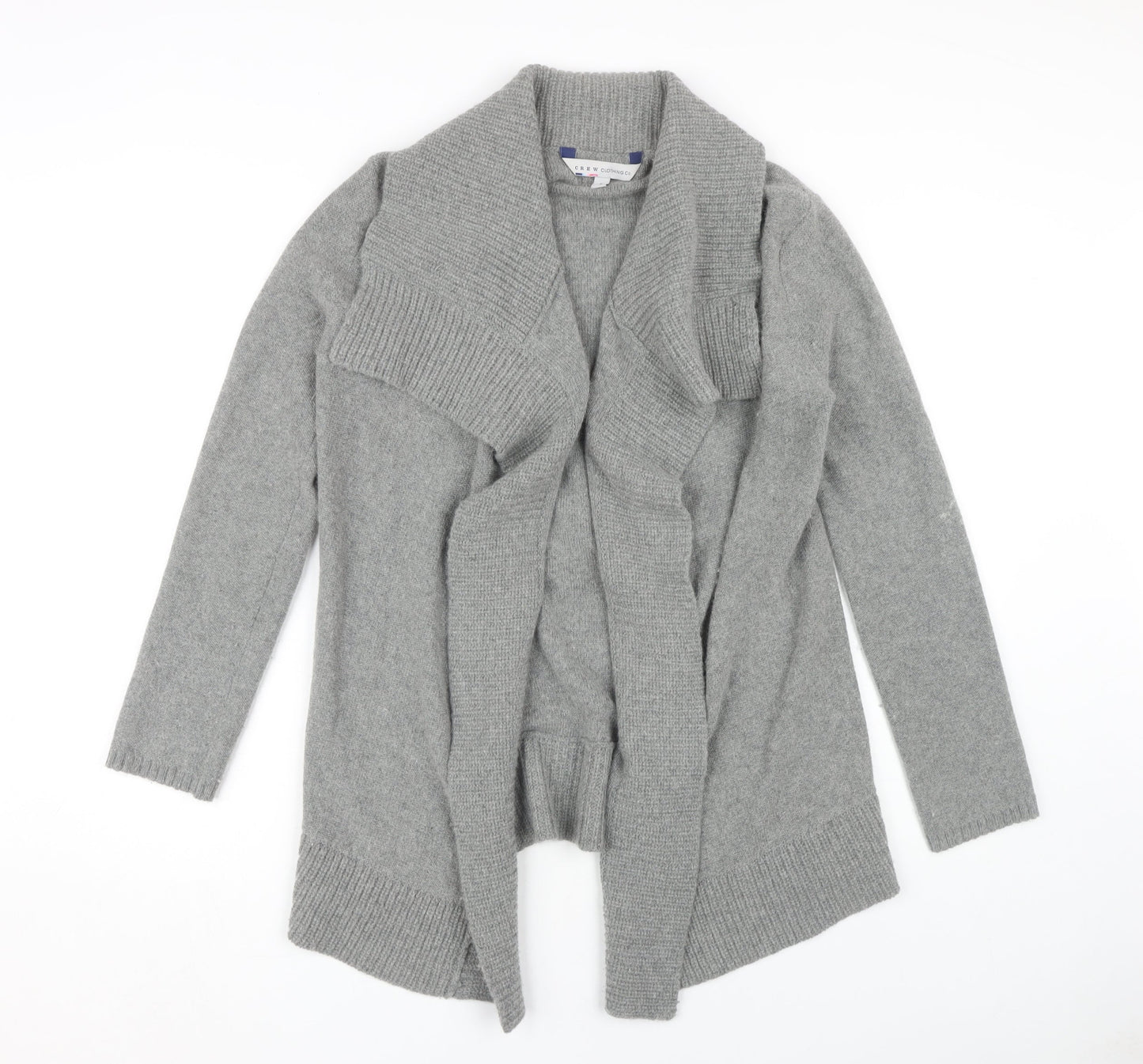 Crew Clothing Co. Women's Grey Open Front Cardigan Size 8