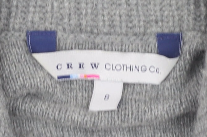 Crew Clothing Co. Women's Grey Open Front Cardigan Size 8