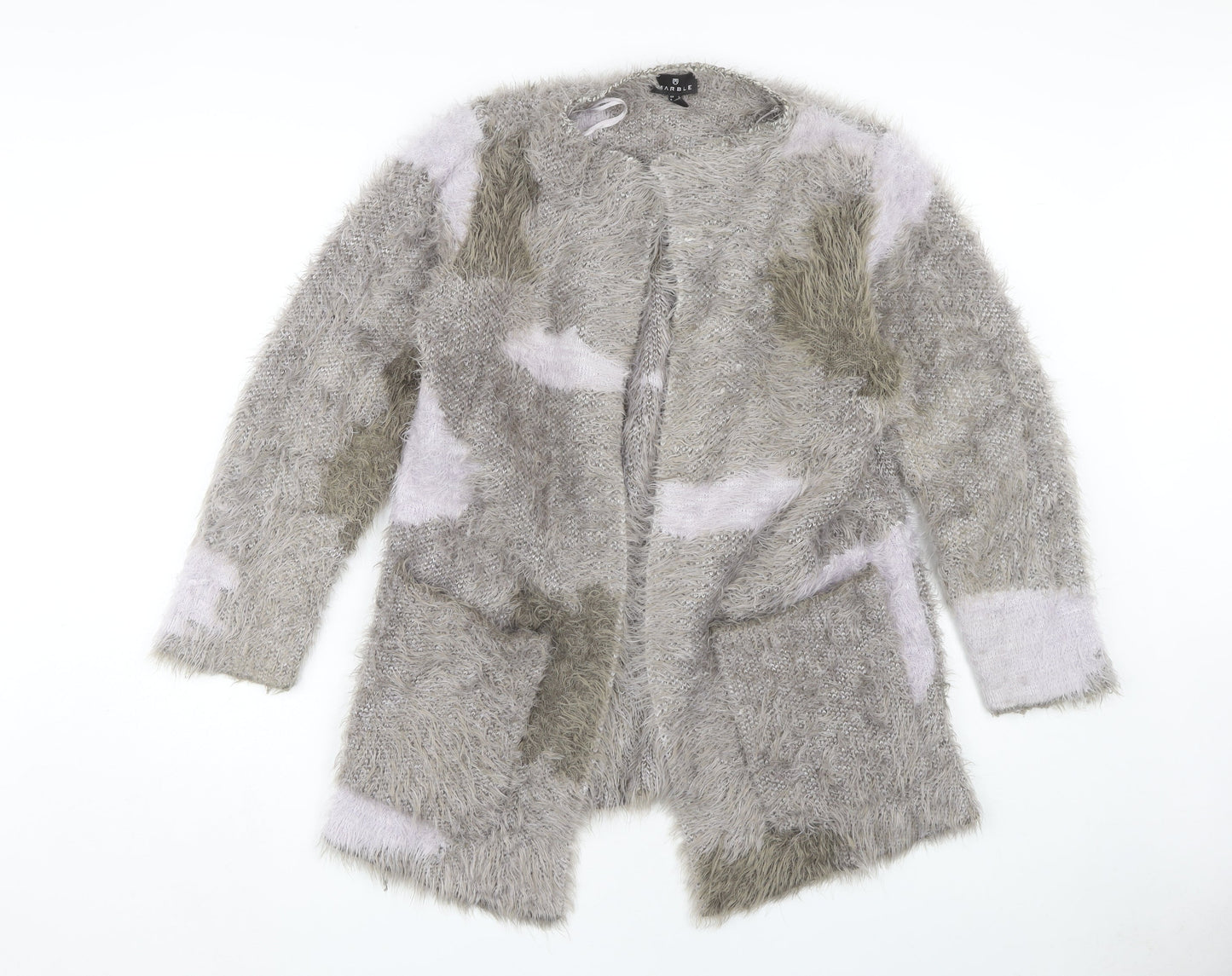 Marble Women's Grey Cardigan Size 14 - Cosy Autumn Essential
