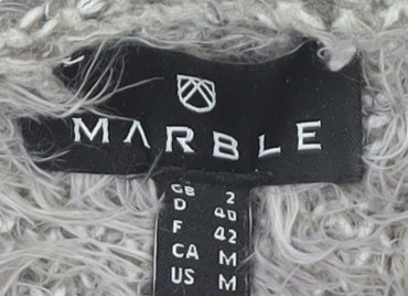 Marble Women's Grey Cardigan Size 14 - Cosy Autumn Essential