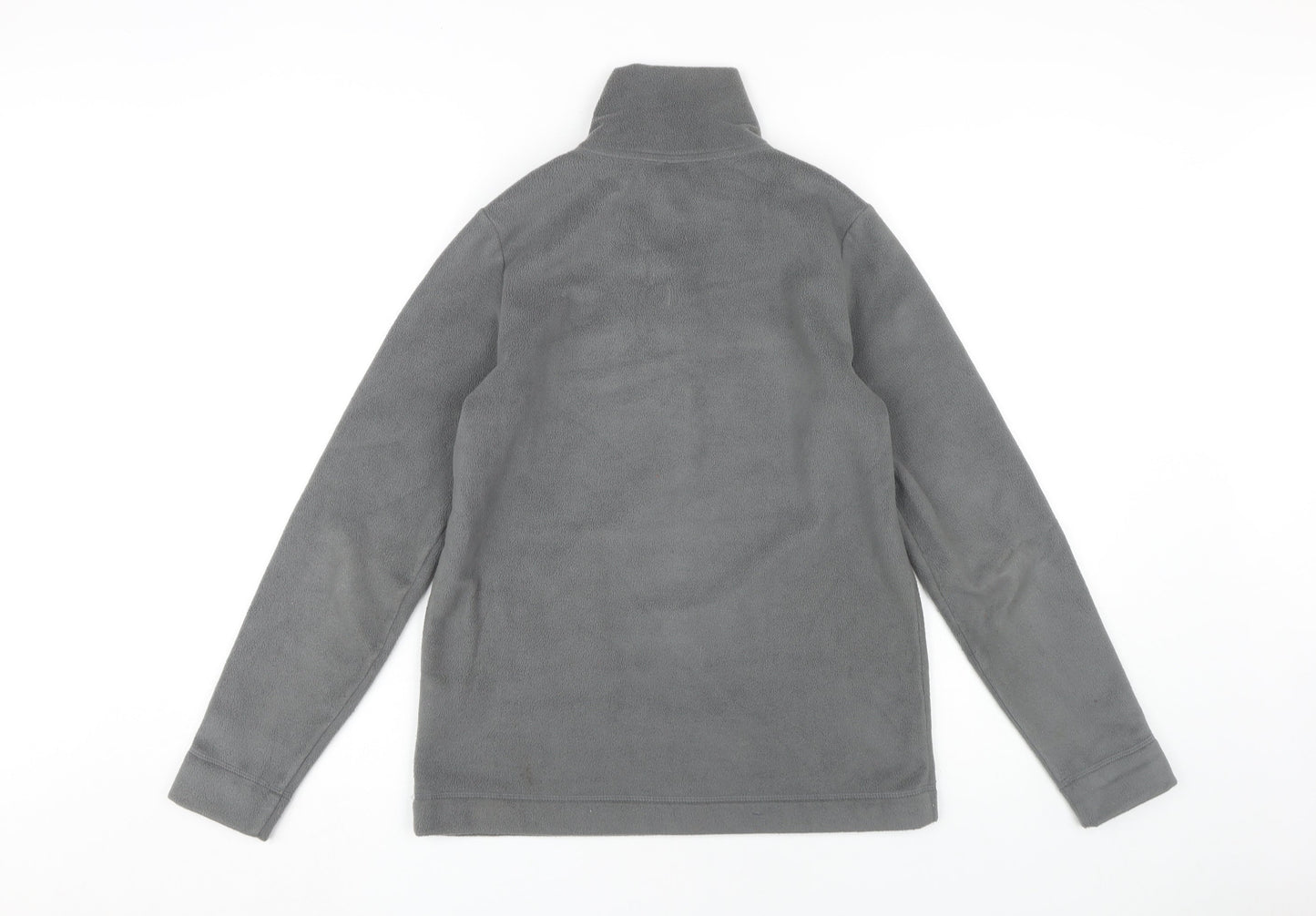 Lands' End Men's Grey Henley Sweatshirt XS Fleece