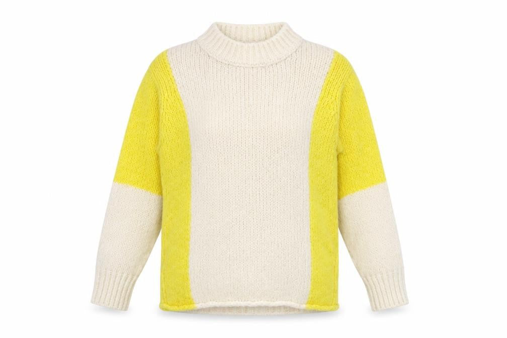 Marks and Spencer Women's Yellow Chunky Knit Pullover Jumper Size 8