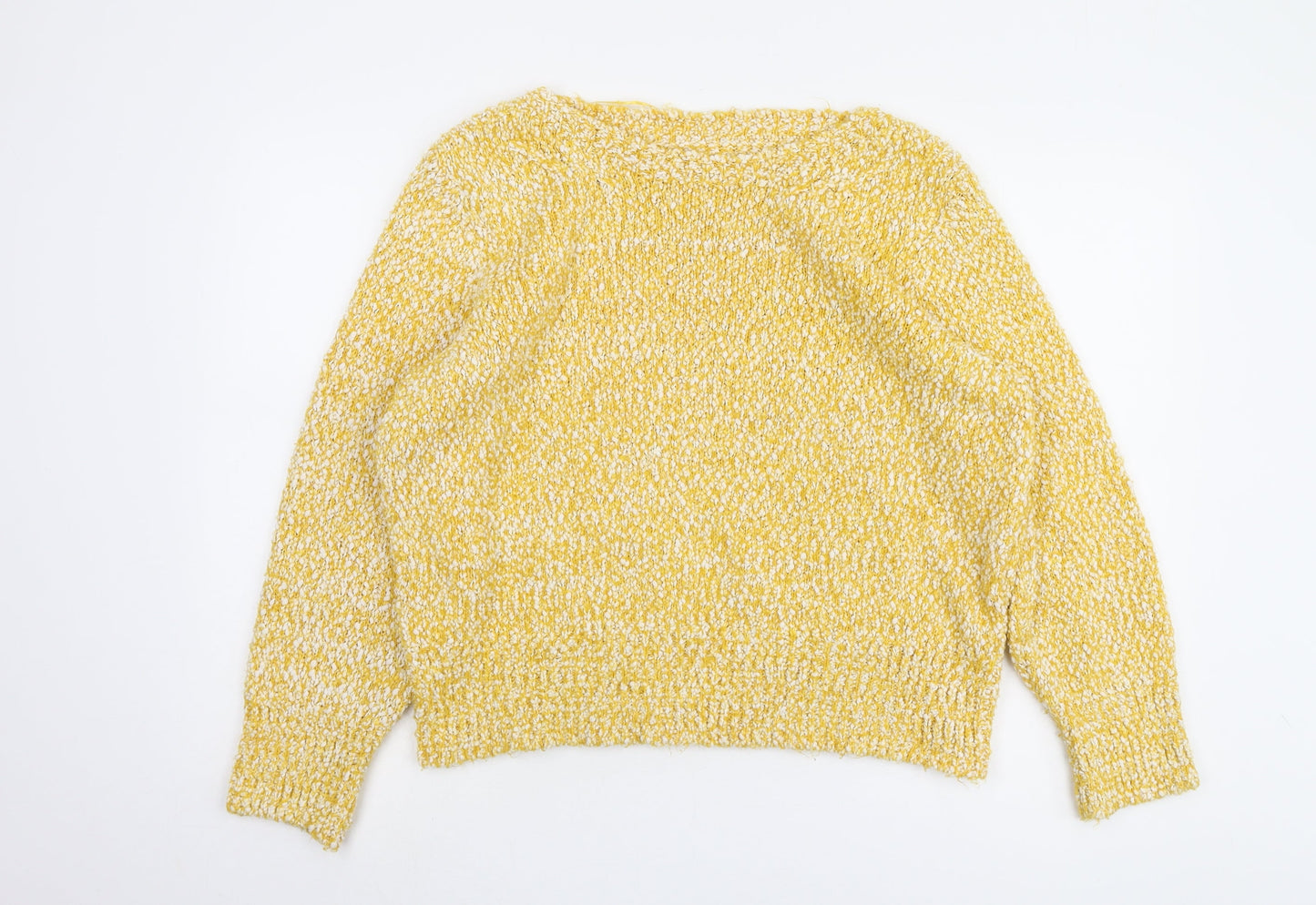 Marks and Spencer Women's Yellow Pullover Jumper, L