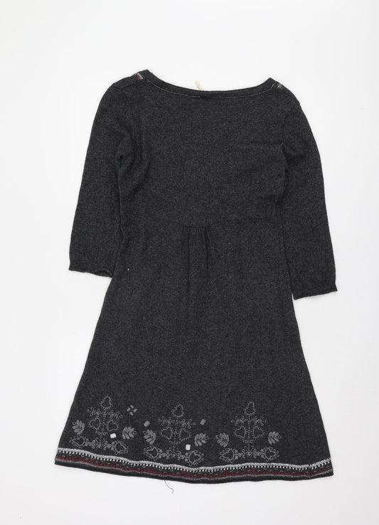 White Stuff Women's Grey A-Line Dress Size 14
