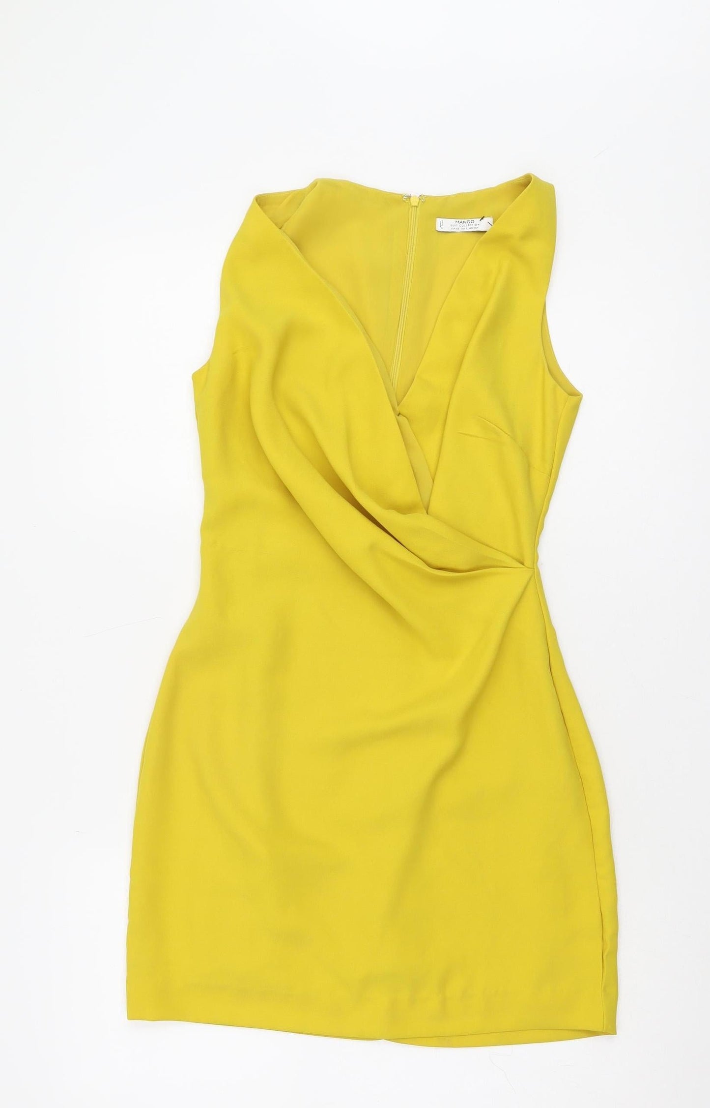 Mango Women’s Yellow XS Sheath Dress